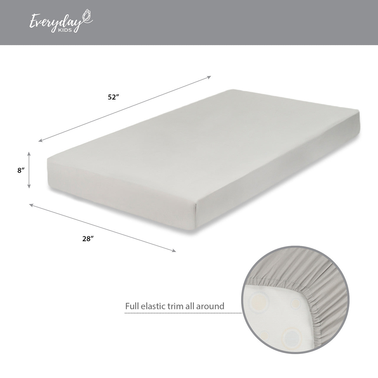 EVERYDAY KIDS 2 Pack Fitted Boys Crib Sheet - Pirates/Grey