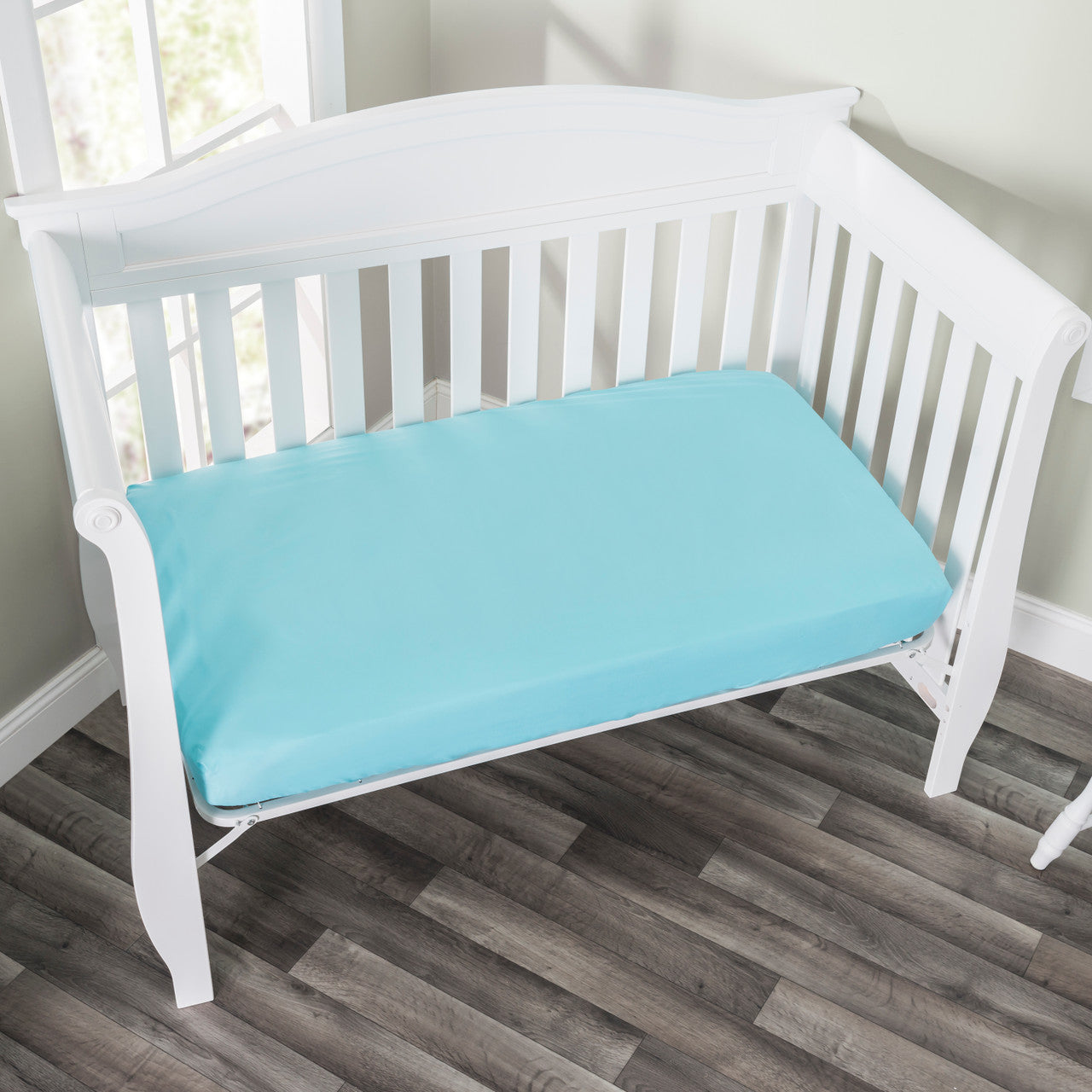 Everyday Kids Fitted Crib Sheet - Aqua