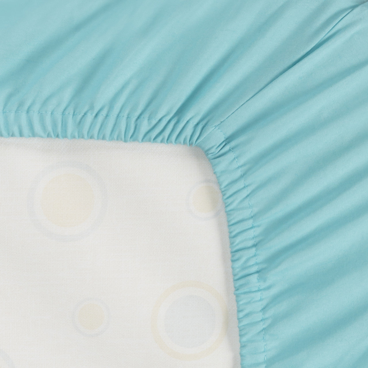 Everyday Kids Fitted Crib Sheet - Aqua