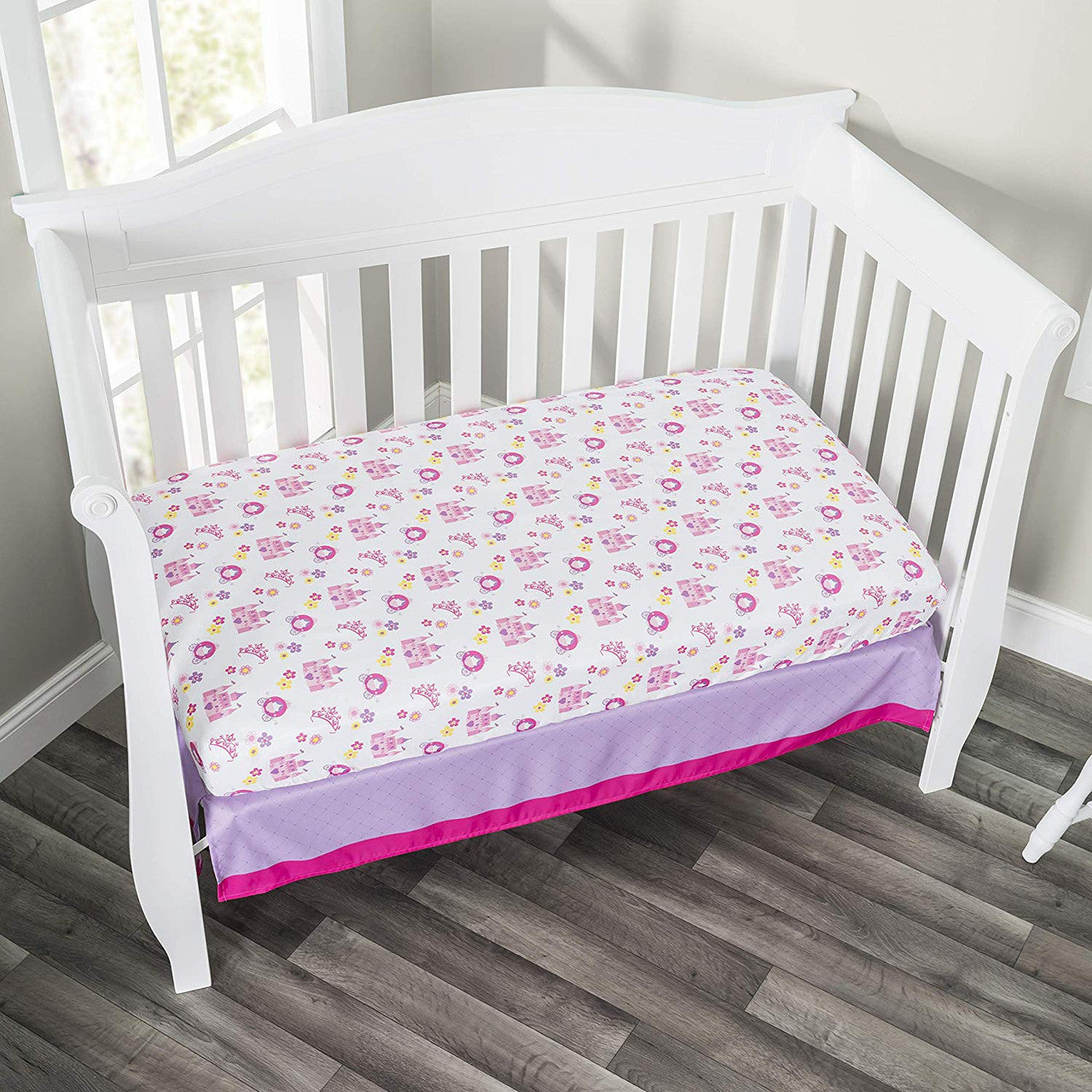 Everyday Kids Fitted Crib Sheet - Princess Storyland
