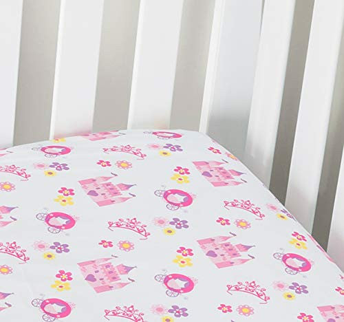Everyday Kids Fitted Crib Sheet - Princess Storyland