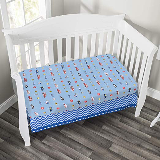 Everyday Kids Fitted Crib Sheet - Police, Fire and Rescue