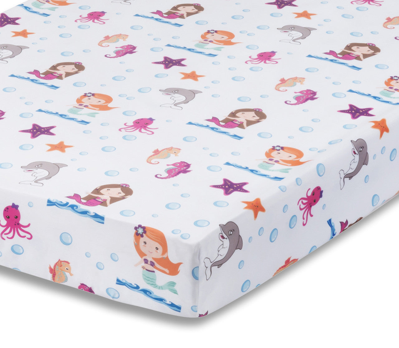 Everyday Kids Fitted Crib Sheet - Mermaid Adventures