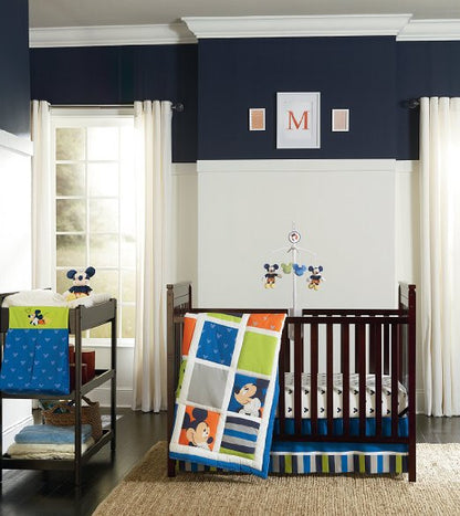 Disney Mickey 4 Piece Crib Bedding Set, Go Mickey