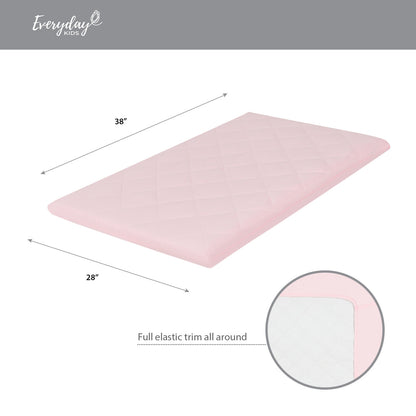 EVERYDAY KIDS Quilted Pack N' Play Playard Sheet - Pink