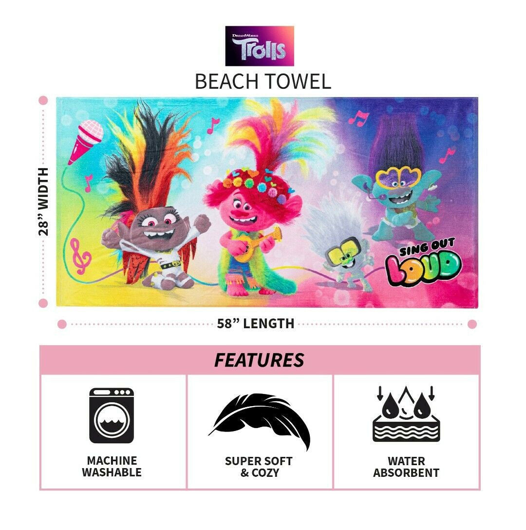 Trolls World Tour Super Beach Towel