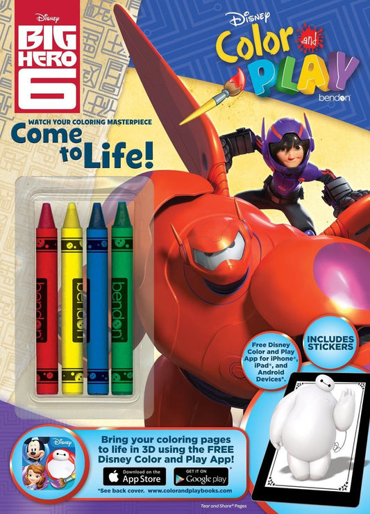 Big Hero 6 Color and Play Activity Book