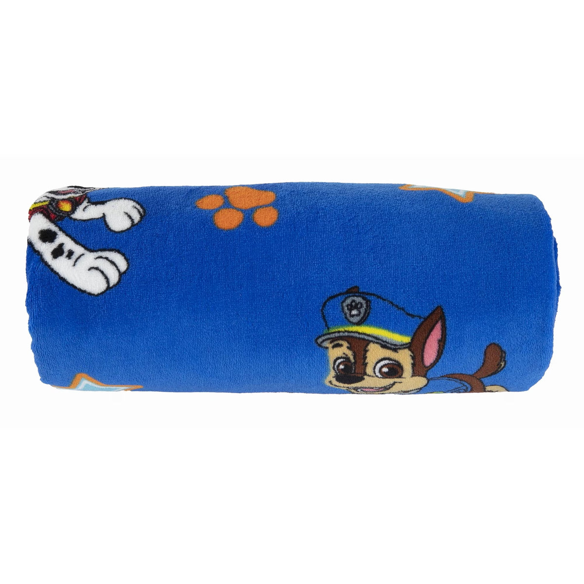 PAW Patrol Plush Toddler Blanket, 40x50 Chase & Marshall Allover Print Fleece Throw, Royal Blue
