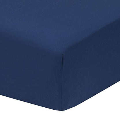 Everyday Kids 2-Pack Fitted Crib Sheets - White/Navy