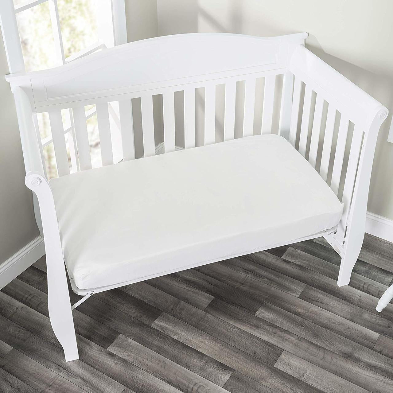 Everyday Kids 2-Pack Fitted Crib Sheets - White/Lavender