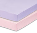 Everyday Kids 2-Pack Fitted Crib Sheets - Lavender/Pink