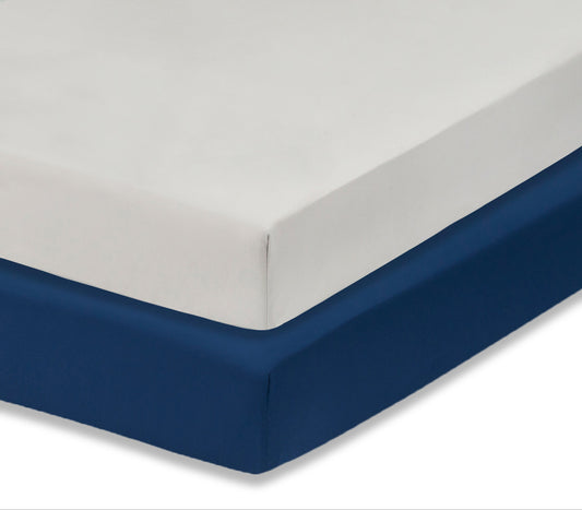 Everyday Kids 2-Pack Fitted Crib Sheets - Navy/Gray