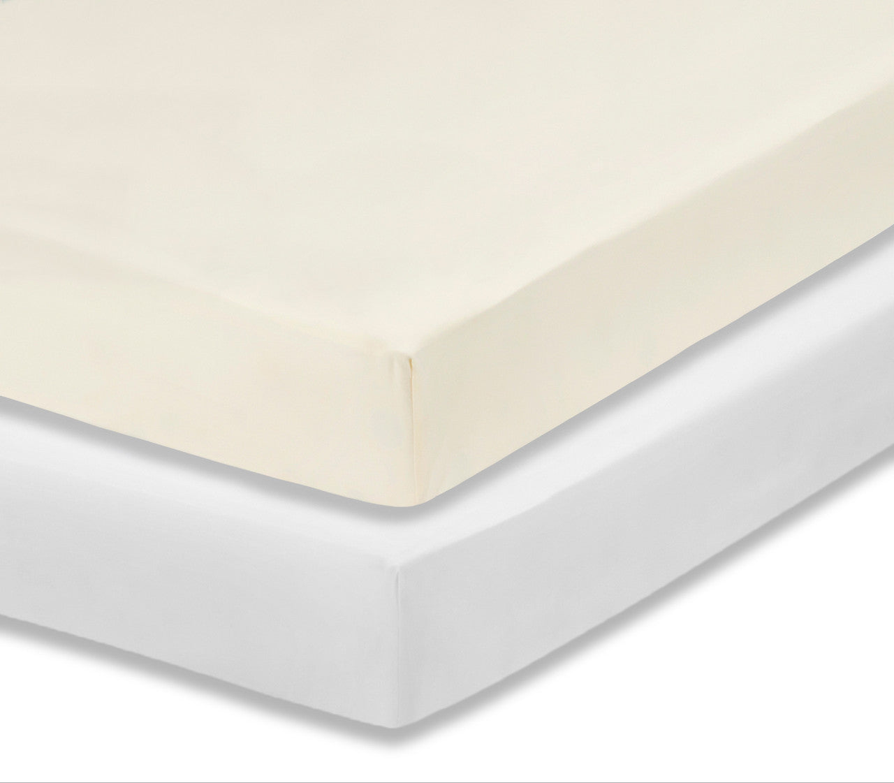 Everyday Kids 2-Pack Fitted Crib Sheets - White/Beige