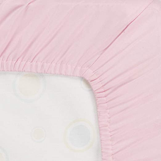 Everyday Kids 2-Pack Fitted Crib Sheets - Pink/White