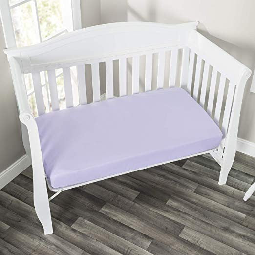 Everyday Kids 2 Pack Fitted Girls Crib Sheet - Princess/Lavender