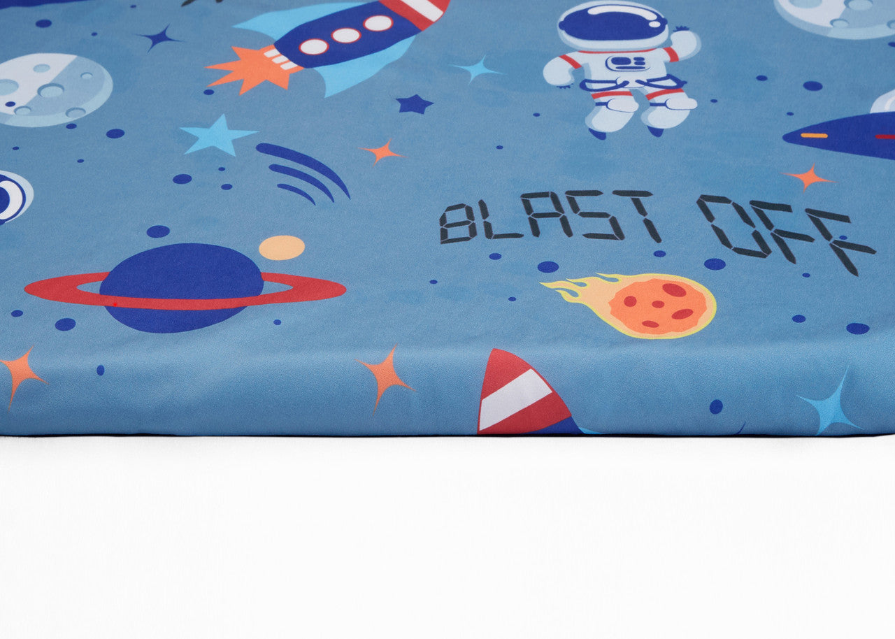 EVERYDAY KIDS 2-Pack Fitted Boys Crib Sheet - Space/White