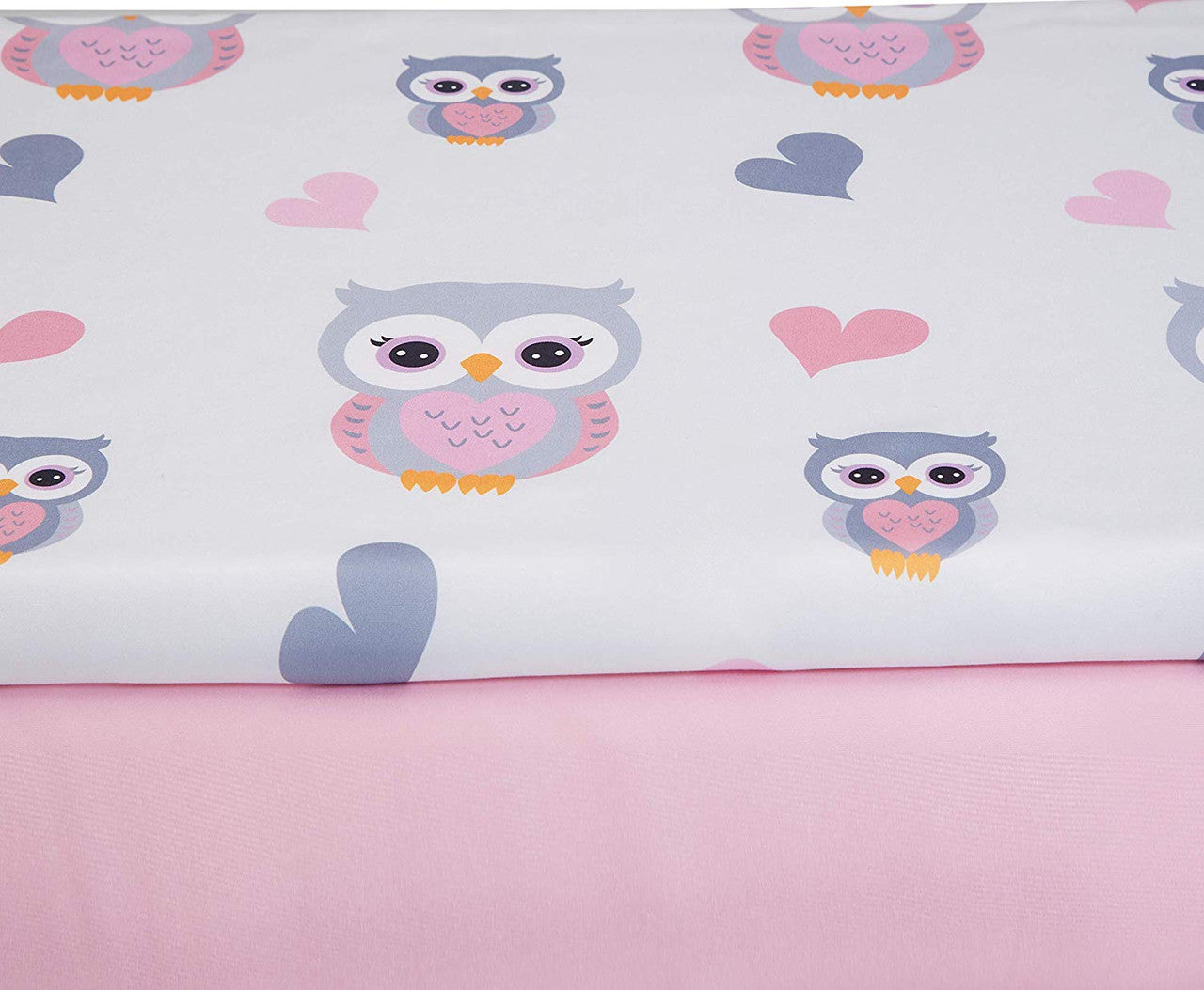 EVERYDAY KIDS 2 Pack Fitted Girls Crib Sheet - Sweet Owls/Pink