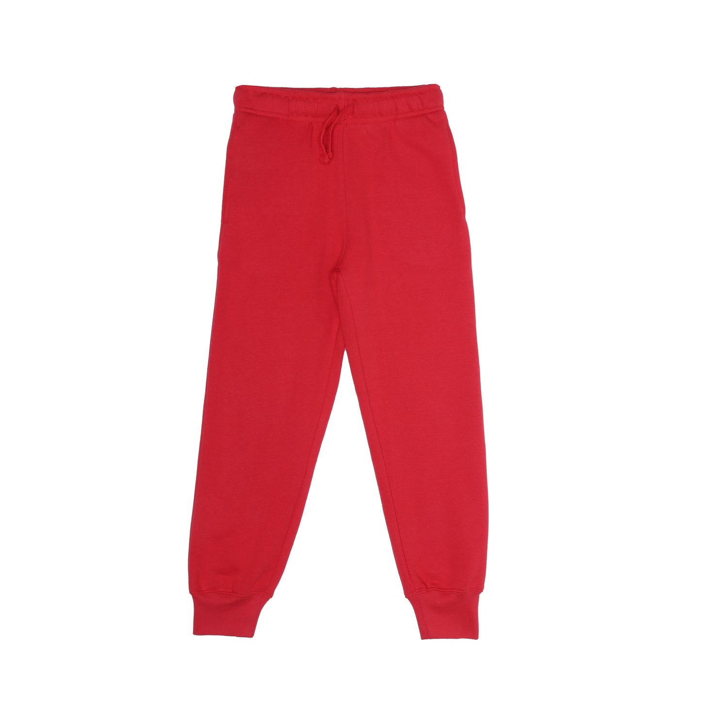 EVERYDAY KIDS Girls’ Red Cotton Fleece Sweatpants
