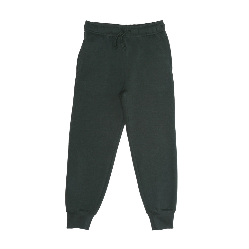 EVERYDAY KIDS Boys Green Cotton Fleece Sweatpants Joggers with Pockets