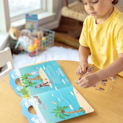 Melissa & Doug Puffy Sticker Activity Book – Pirates, 51 Reusable Stickers Travel Activity Book for Kids