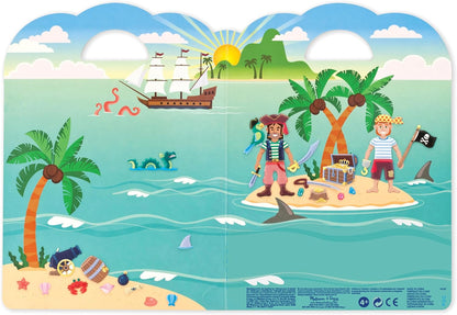 Melissa & Doug Puffy Sticker Activity Book – Pirates, 51 Reusable Stickers Travel Activity Book for Kids