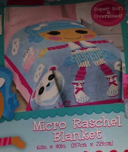 Lalaloopsy Fluff-n-Stuff Twin Size Micro Raschel Blanket