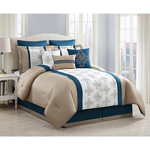 Sasha Embroidered 9-piece Comforter Set (Cal King)