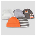 Baby Boys' 5pk Cap Set - Fox 0-6M