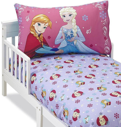 Disney Frozen "Sisters Forever" 4 Piece Toddler Bed Set