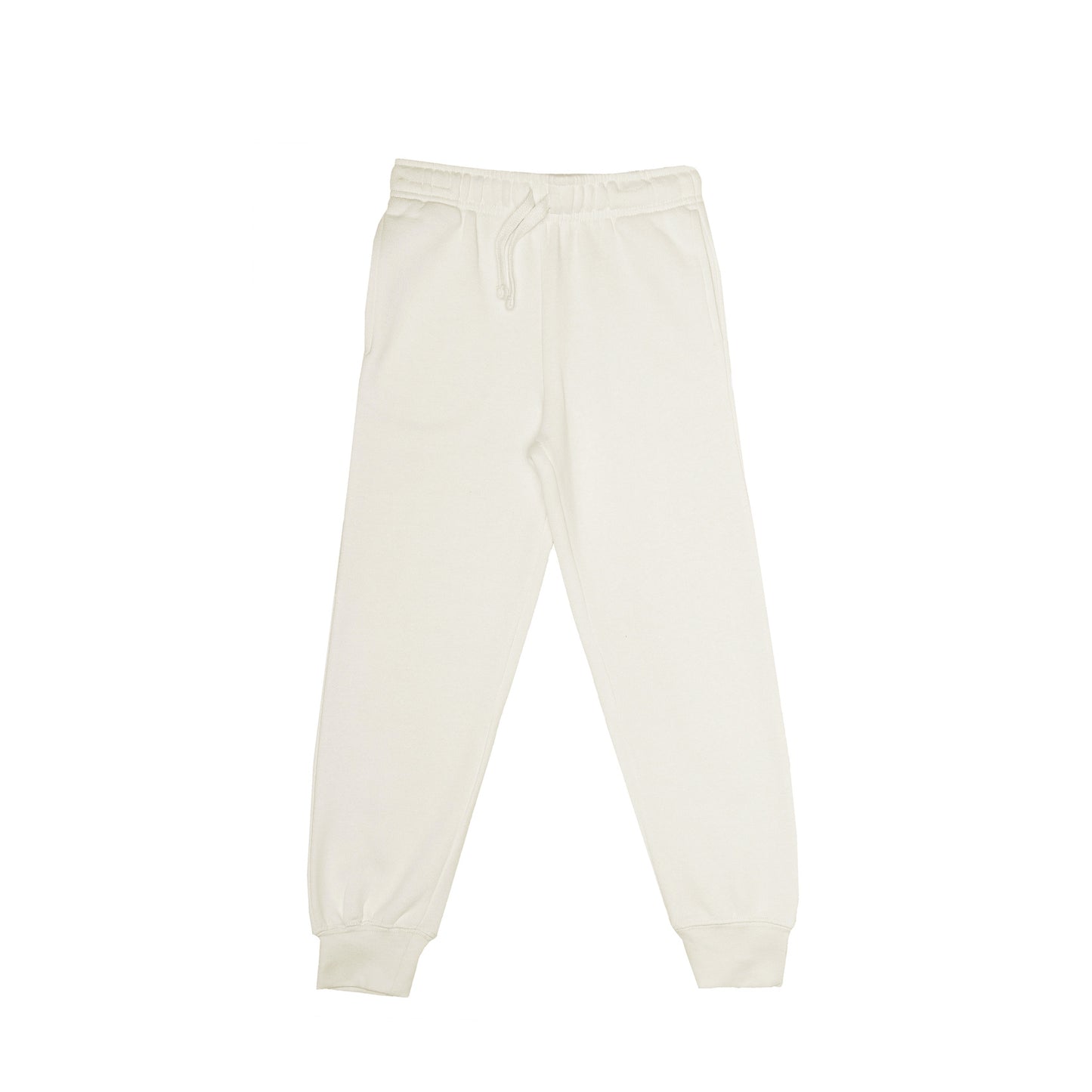 EVERYDAY KIDS Boys Off-White Cotton Fleece Sweatpant Joggers with Pockets