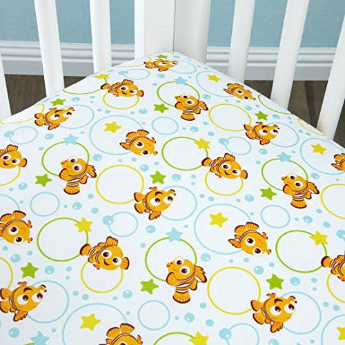 Disney Baby Finding Nemo Fitted Crib Sheet - A Day at The Sea