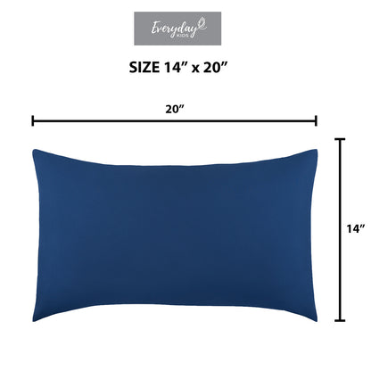 Everyday Kids 2-Pack Toddler Travel Pillowcases - Solid Navy