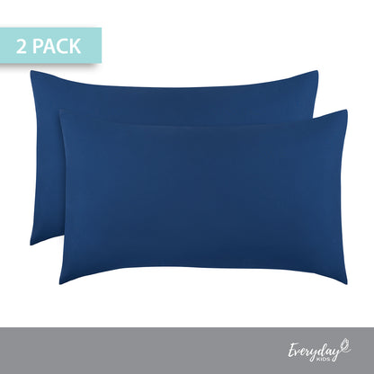 Everyday Kids 2-Pack Toddler Travel Pillowcases - Solid Navy