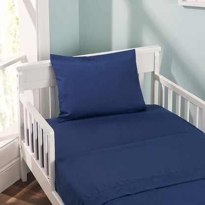 Everyday Kids 2-Pack Toddler Travel Pillowcases - Solid Navy