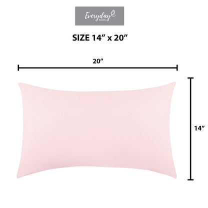 Everyday Kids 2-Pack Toddler Travel Pillowcases - Solid Pink
