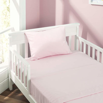 Everyday Kids 2-Pack Toddler Travel Pillowcases - Solid Pink