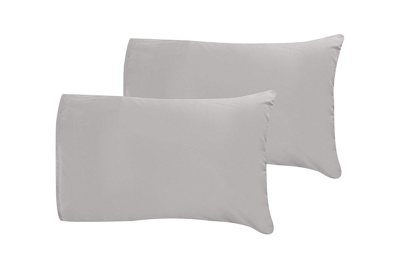 Everyday Kids 2-Pack Toddler Travel Pillowcases - Solid Grey