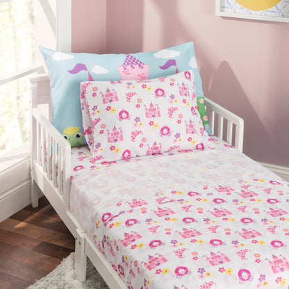 EVERYDAY KIDS 2-Pack Toddler Travel Pillowcases - Princess Storyland