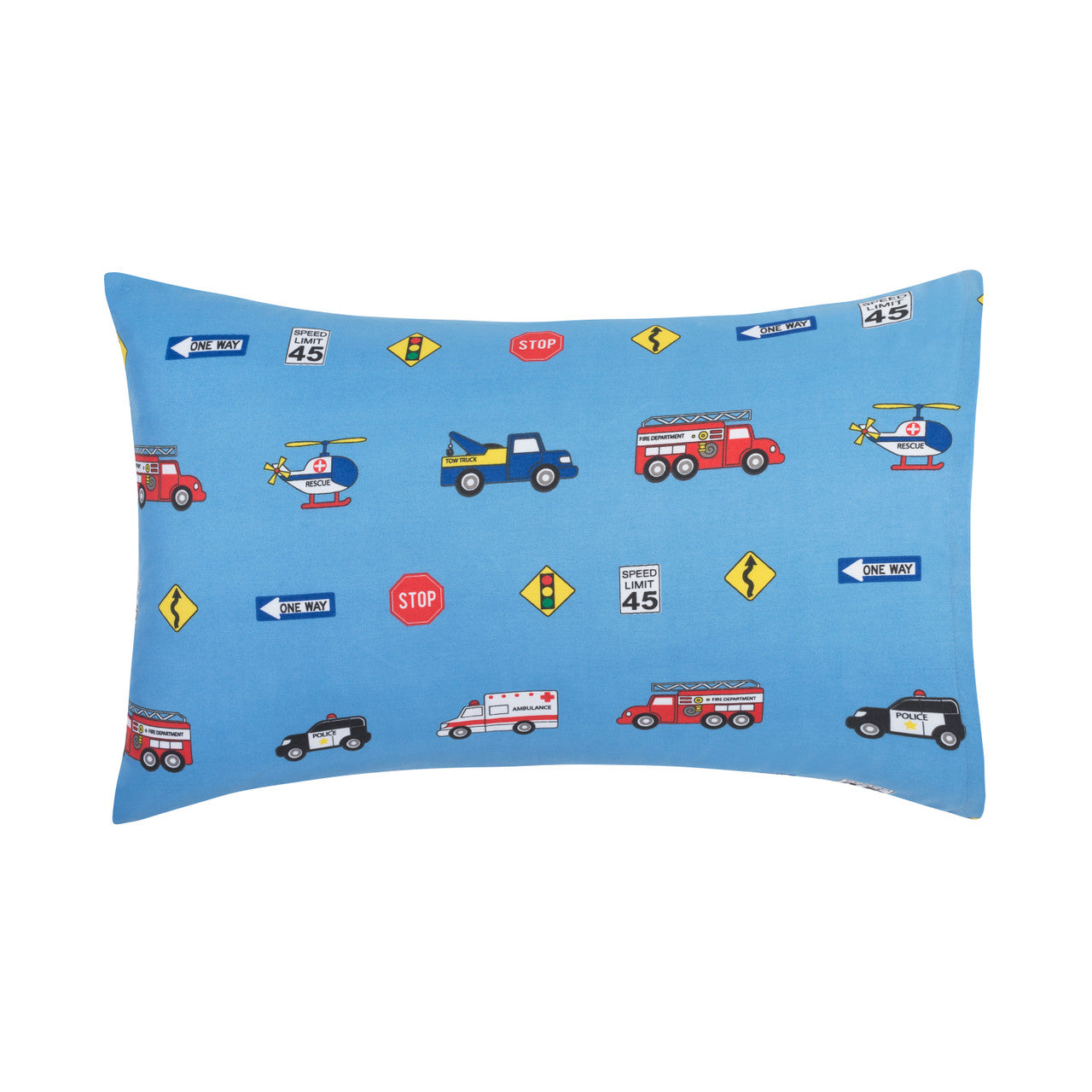 EVERYDAY KIDS 2-Pack Toddler Travel Pillowcases - Fire, Police and Rescue