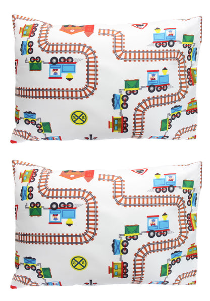 EVERYDAY KIDS 2-Pack Toddler Travel Pillowcases - Choo Choo Train