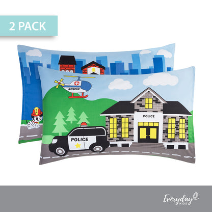 EVERYDAY KIDS Rescue 2 Pack Pillowcase Set