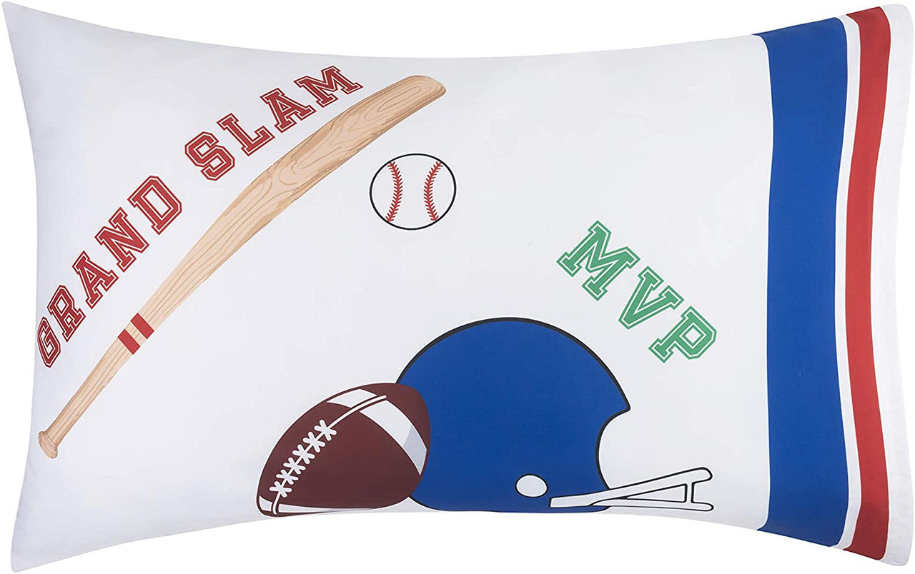 EVERYDAY KIDS Sports 2 Pack Pillowcase Set