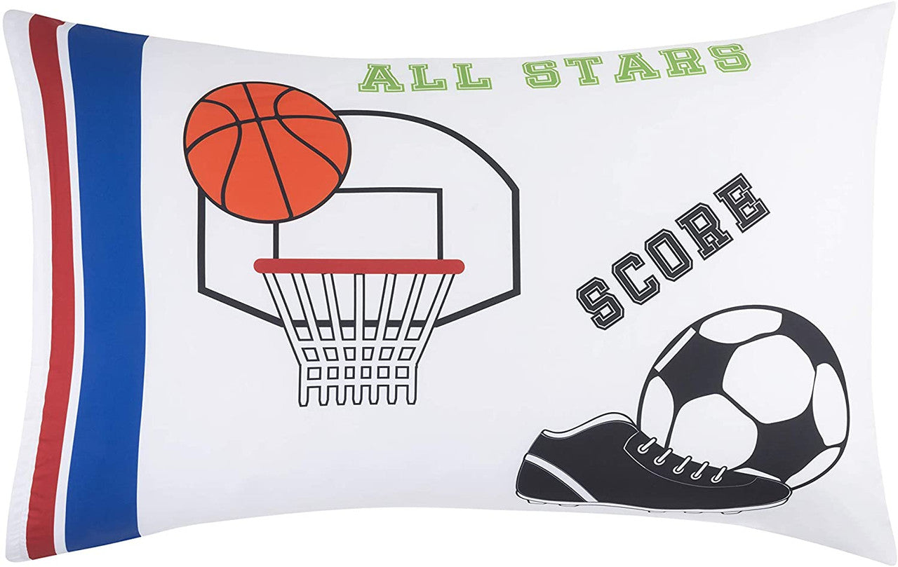 EVERYDAY KIDS Sports 2 Pack Pillowcase Set