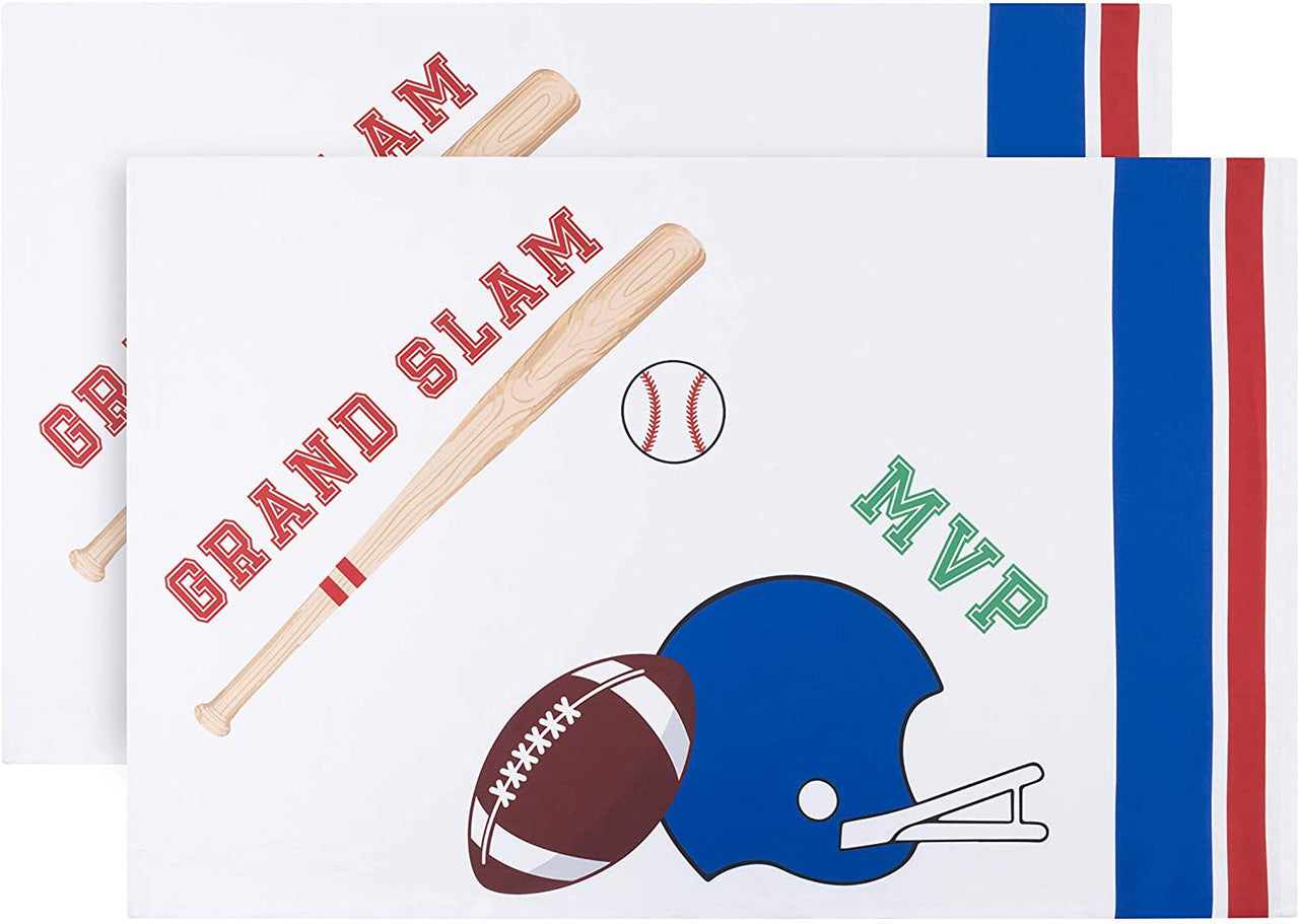 EVERYDAY KIDS Sports 2 Pack Pillowcase Set