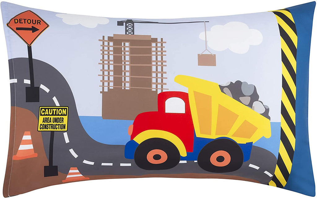 EVERYDAY KIDS Construction 2 Pack Pillowcase Set
