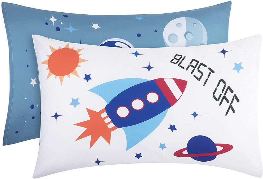 EVERYDAY KIDS Space 2 Pack Pillowcase Set