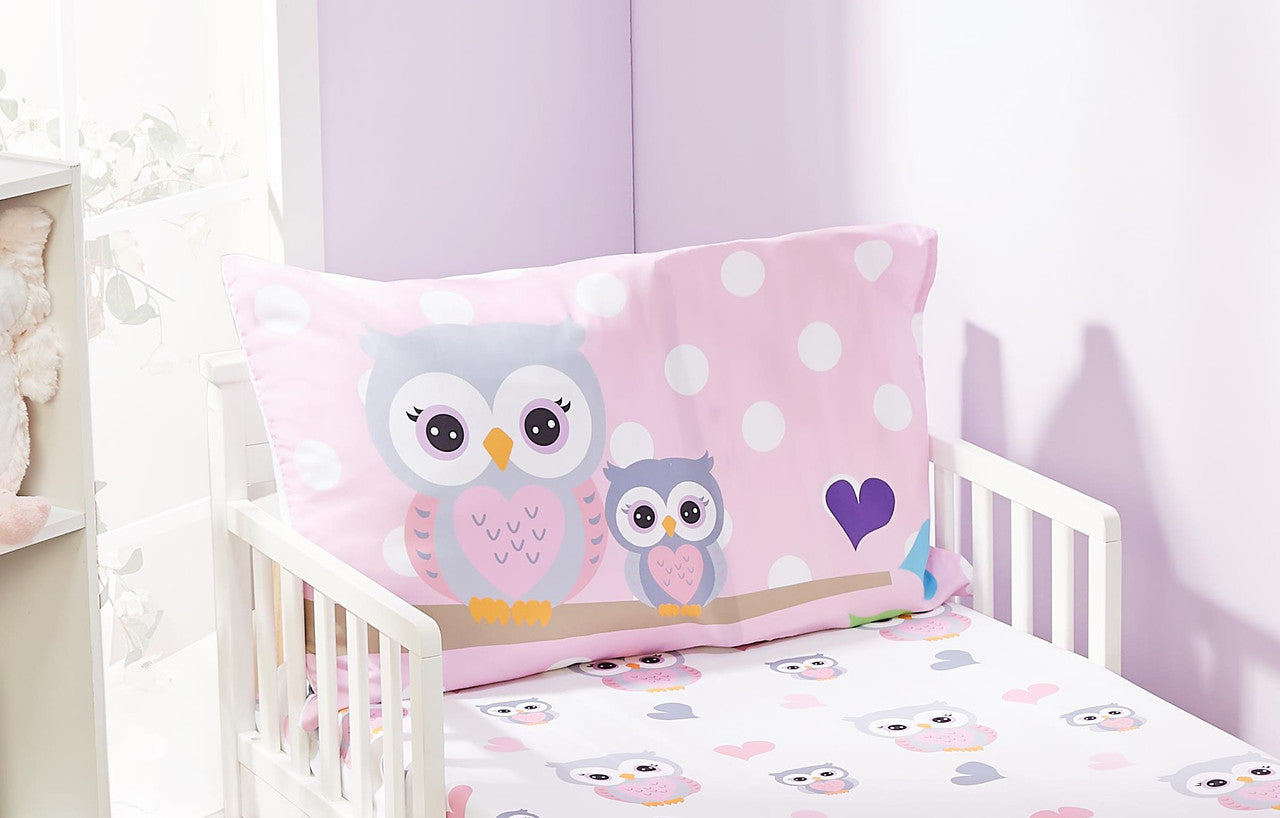 EVERYDAY KIDS 2-Pack Standard Size Pillowcases - Woodland Owls