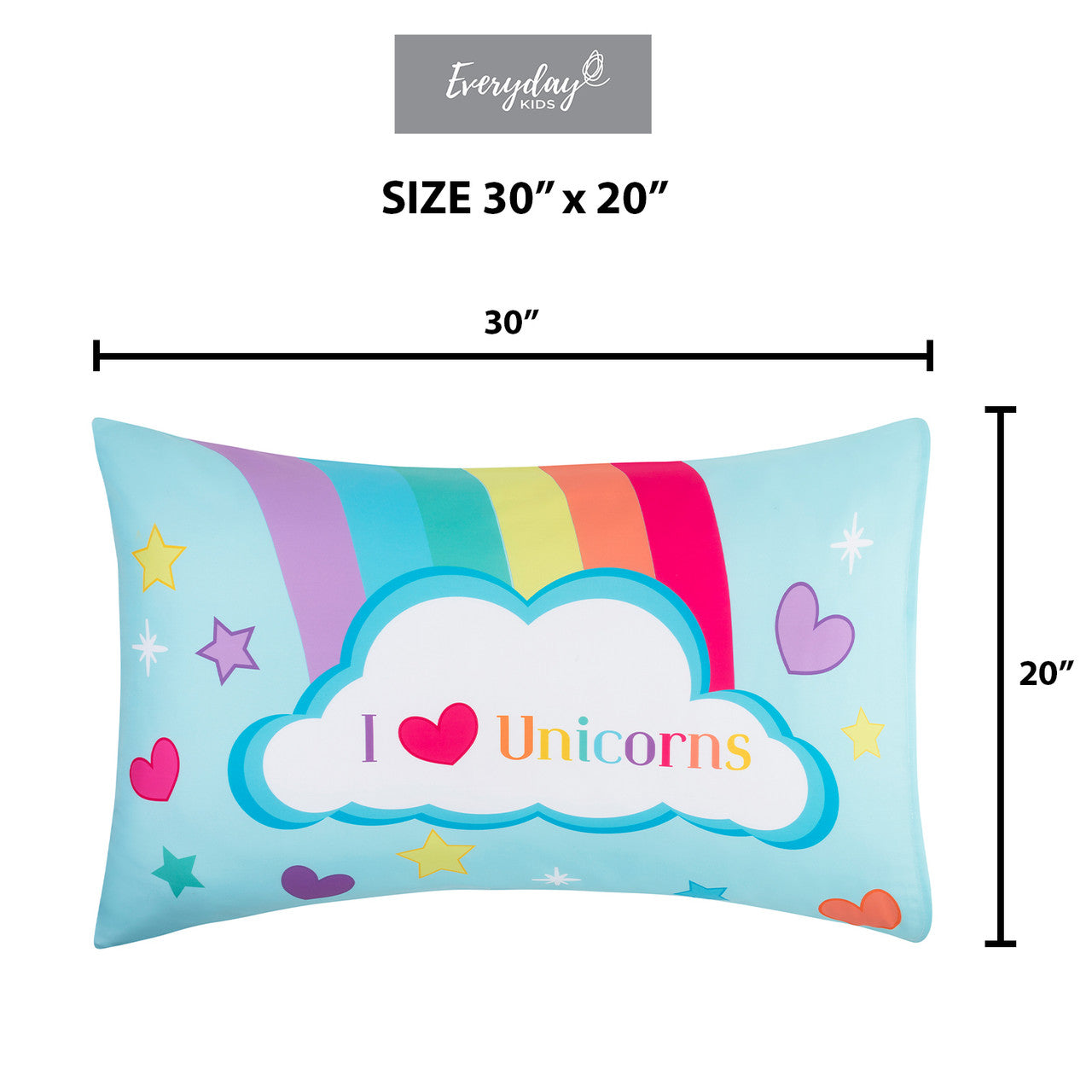 EVERYDAY KIDS Unicorn 2 Pack Pillowcase Set