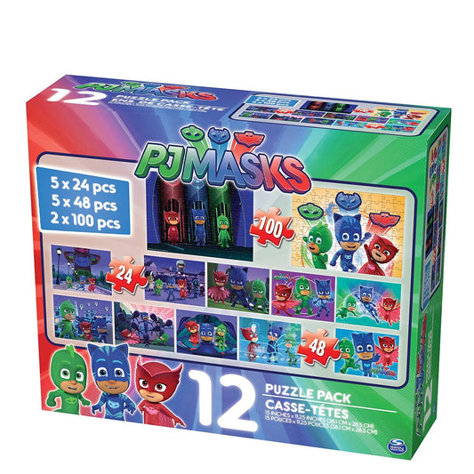 PJ Masks 12-Puzzle Pack