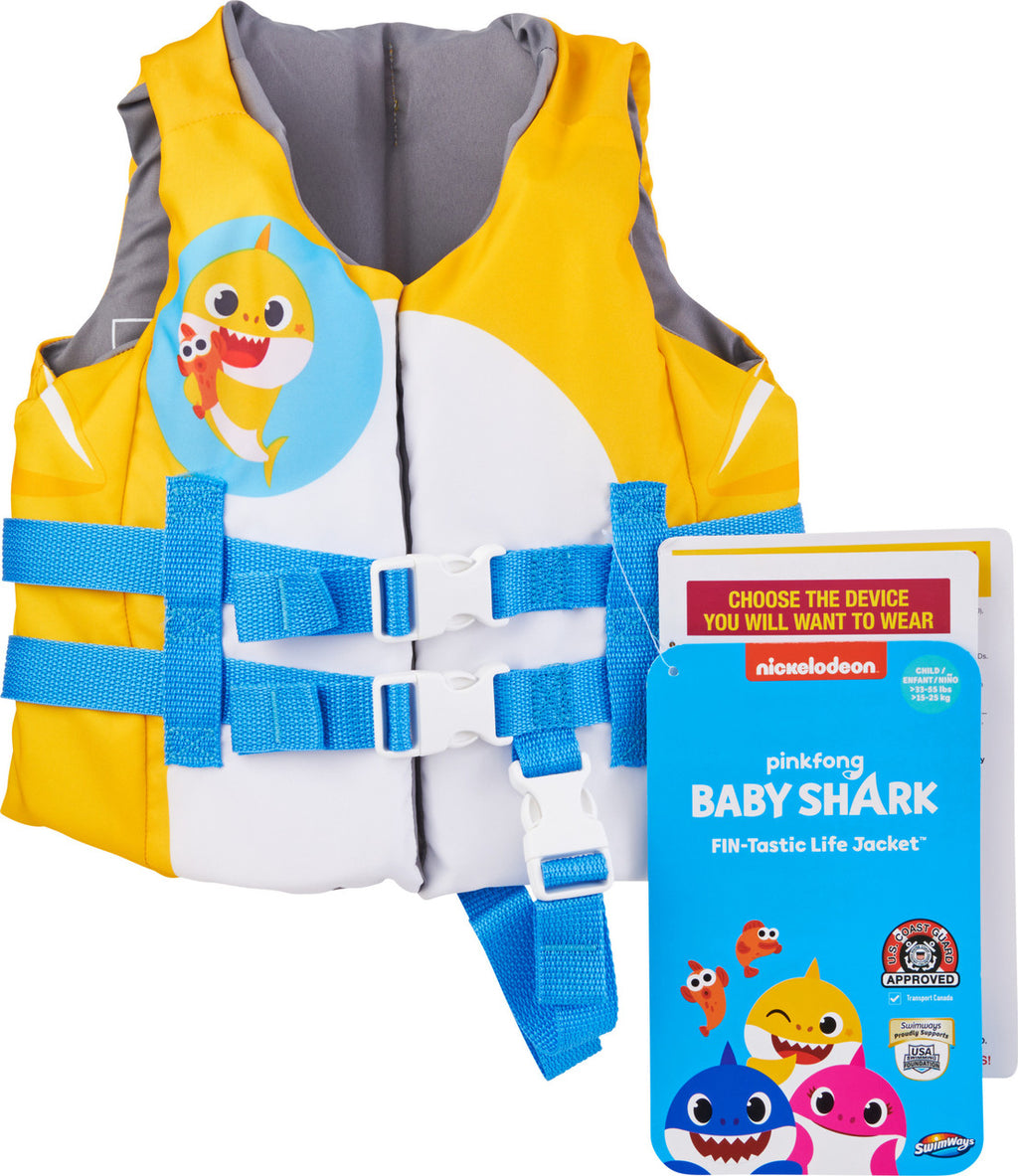 SwimWays Pink Fong Baby Shark PFD Life Jacket